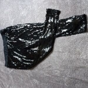 City Chic NWT black sequin party pants